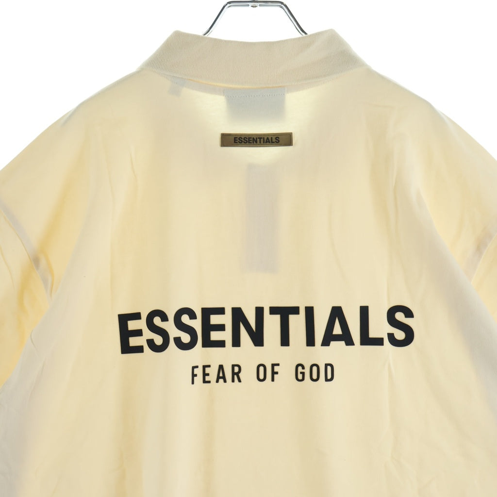 FEAR OF GOD ESSENTIALS(フィアオブゴッド エッセンシャルズ) S/S POLO SHIRT ラバーロゴ 半袖ポロシャツ アイボリー