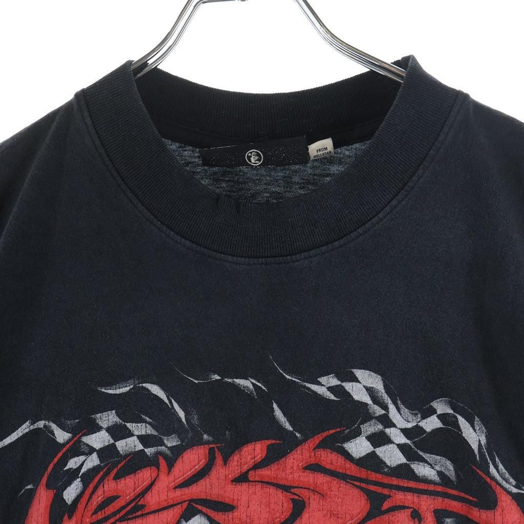 HELLSTAR(ヘルスター) VEGAS LONG SLEEVE ベガス ロングスリーブ 長袖Tシャツ カットソー クルーネック ブラック