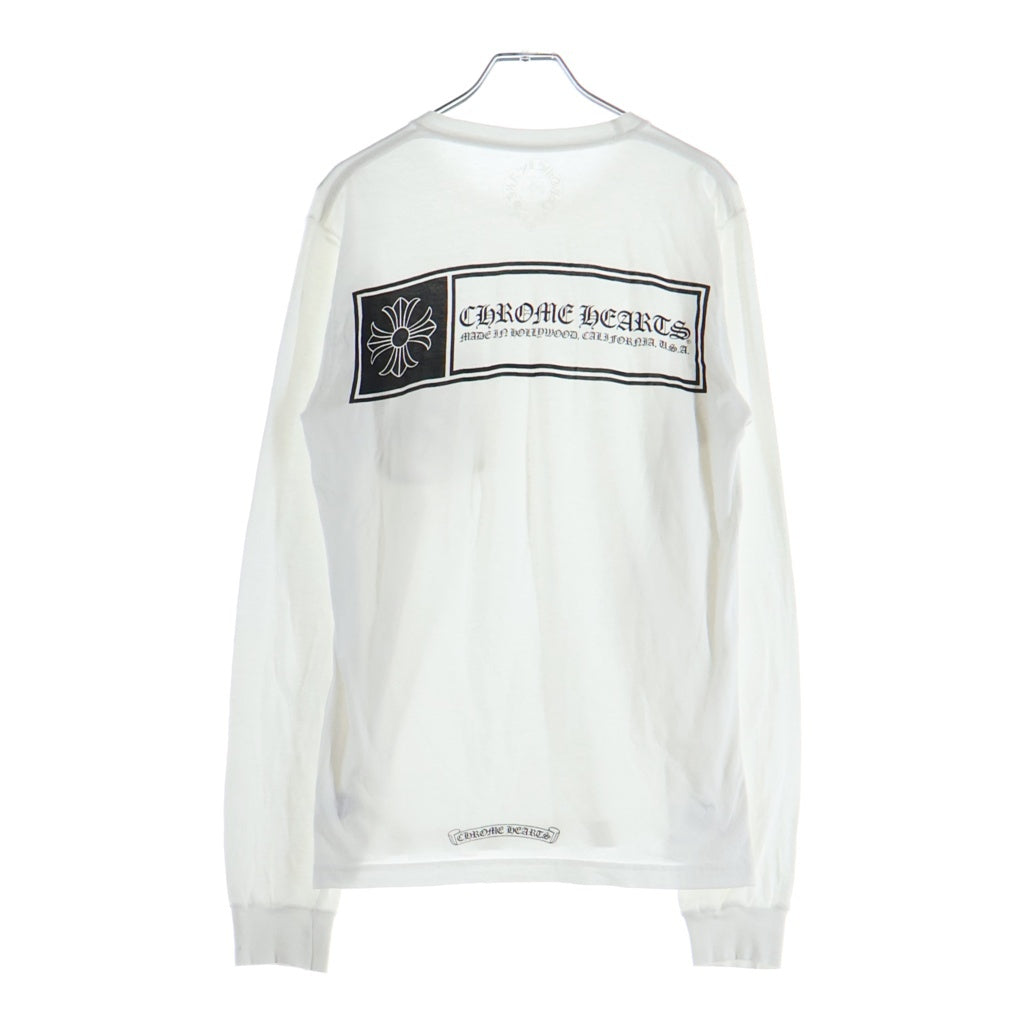 CHROME HEARTS(クロムハーツ) CHクロス TEE バックプリント 長袖Tシャツ カットソー ロングスリーブ ホワイト