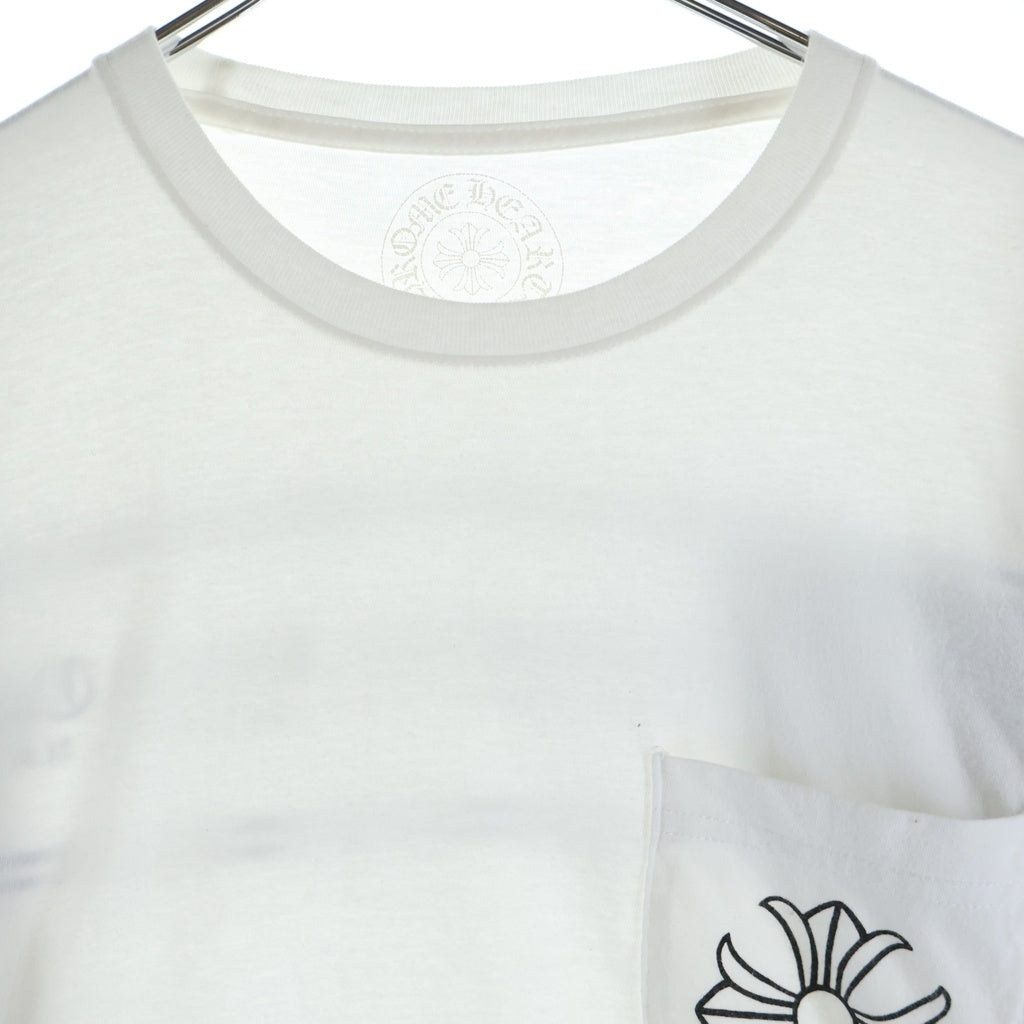 CHROME HEARTS(クロムハーツ) CHクロス TEE バックプリント 長袖Tシャツ カットソー ロングスリーブ ホワイト