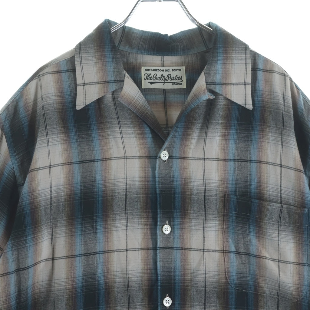 WACKO MARIA(ワコマリア) 24SS OMBRE CHECK OPEN COLLAR SHIRT チェック オープンカラー半袖シャツ マルチカラー 24SS-WMS-0C11