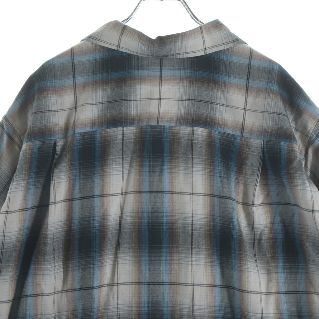 WACKO MARIA(ワコマリア) 24SS OMBRE CHECK OPEN COLLAR SHIRT チェック オープンカラー半袖シャツ マルチカラー 24SS-WMS-0C11