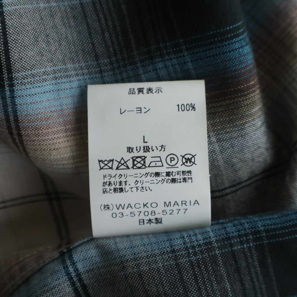 WACKO MARIA(ワコマリア) 24SS OMBRE CHECK OPEN COLLAR SHIRT チェック オープンカラー半袖シャツ マルチカラー 24SS-WMS-0C11