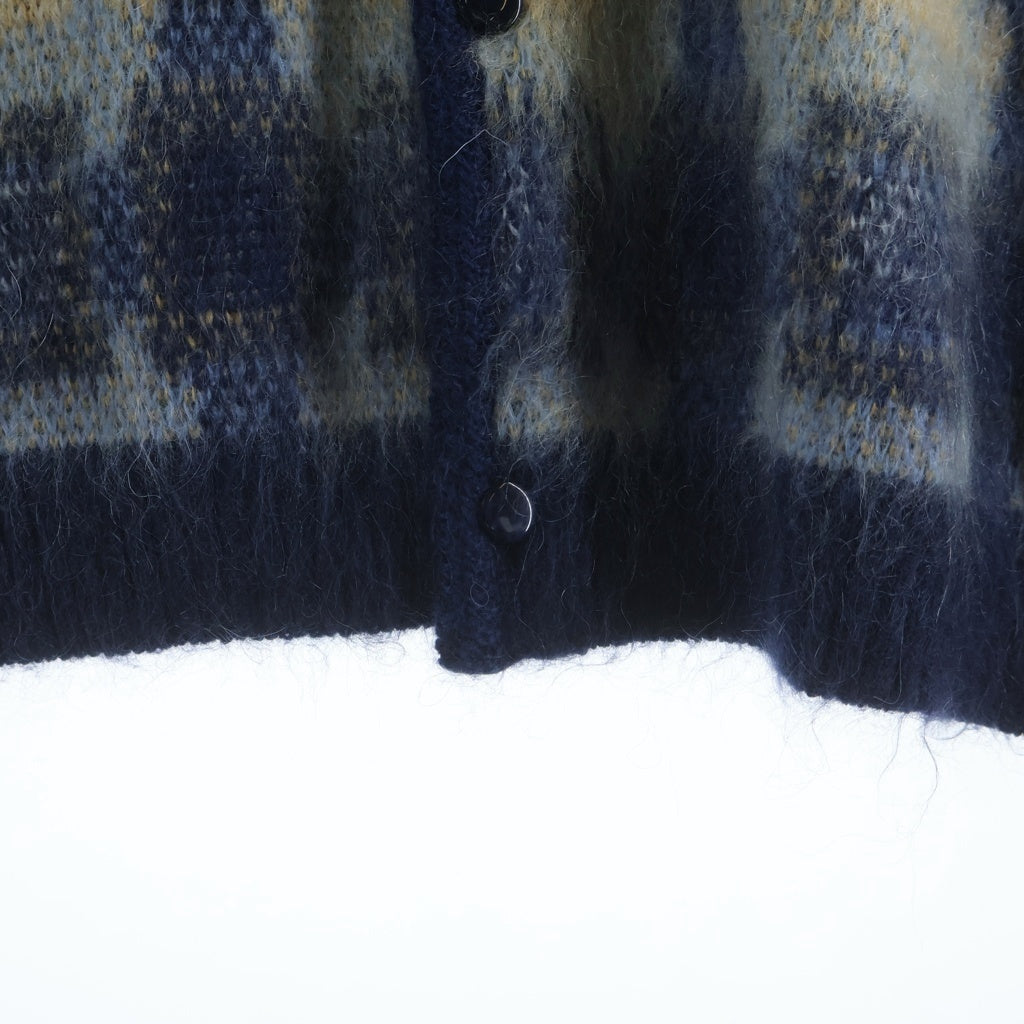 Needles(ニードルス) 22AW ×KITH Mohair Sheidan Cardigan キス モヘア シェリダンニットカーディガン ブルー