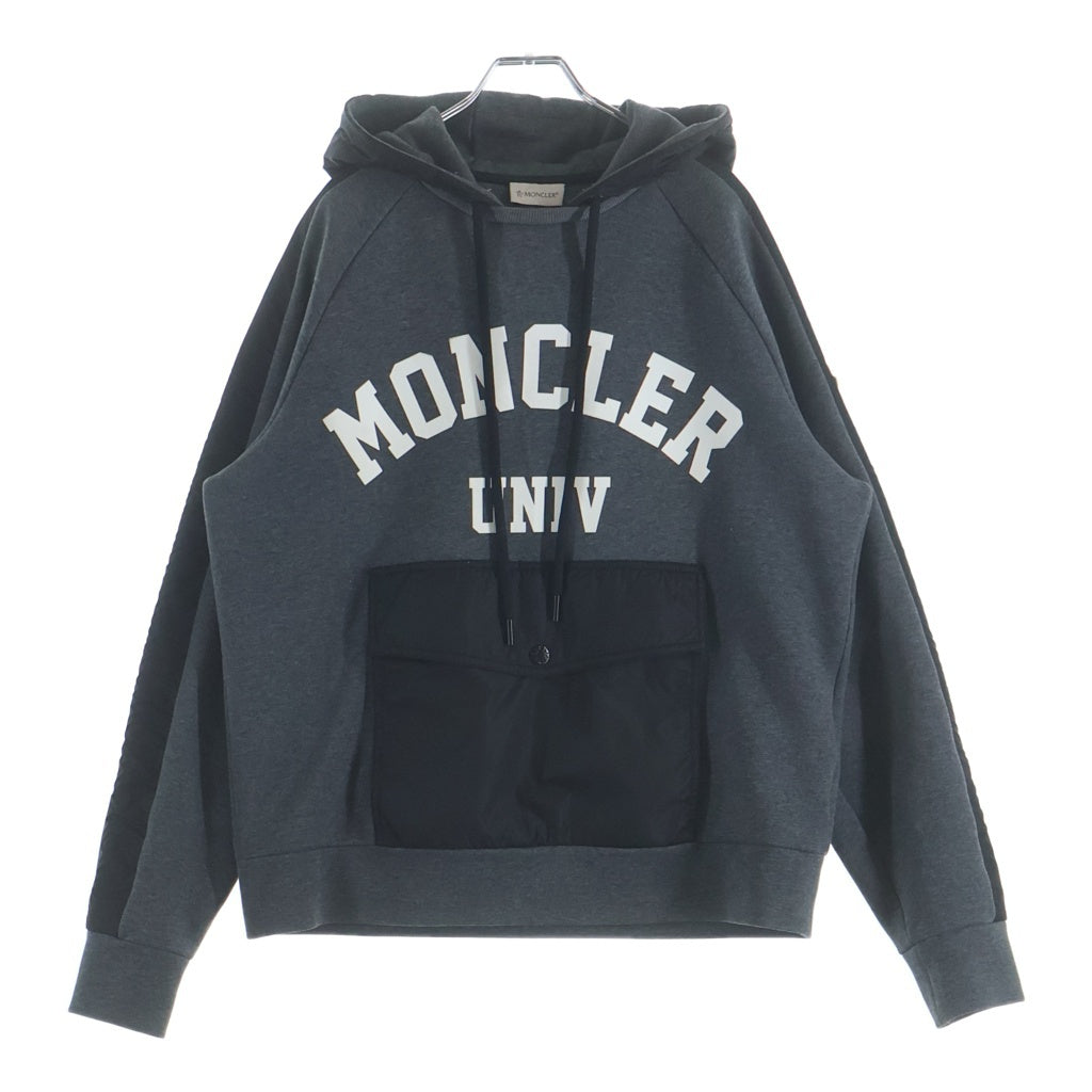 MONCLER(モンクレール) MAGLIA UNIV E20918046850 V8066 マグリア フロントロゴ プルオーバーパーカー フーディ グレー