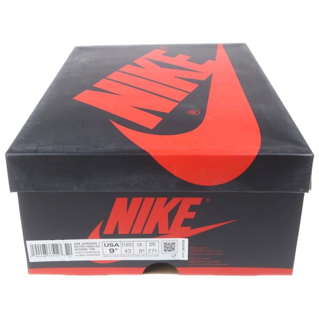 NIKE(ナイキ) AIR JORDAN 1 HIGH OG DARK MOCHA 555088-105 エアジョーダン ダークモカ ハイカットスニーカー ブラウン/ホワイト US9.5/27.5cm