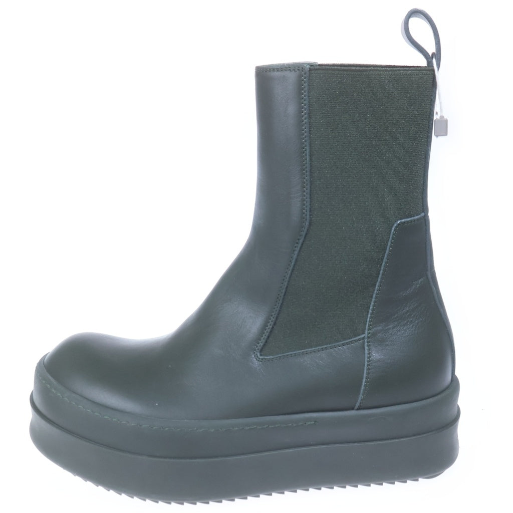 Rick Owens(リックオウエンス) MEGA BUMPER BEATLE メガバンパー サイドゴア レザーブーツ ハイカットシューズ ダークグリーン RP02D3850-LCO