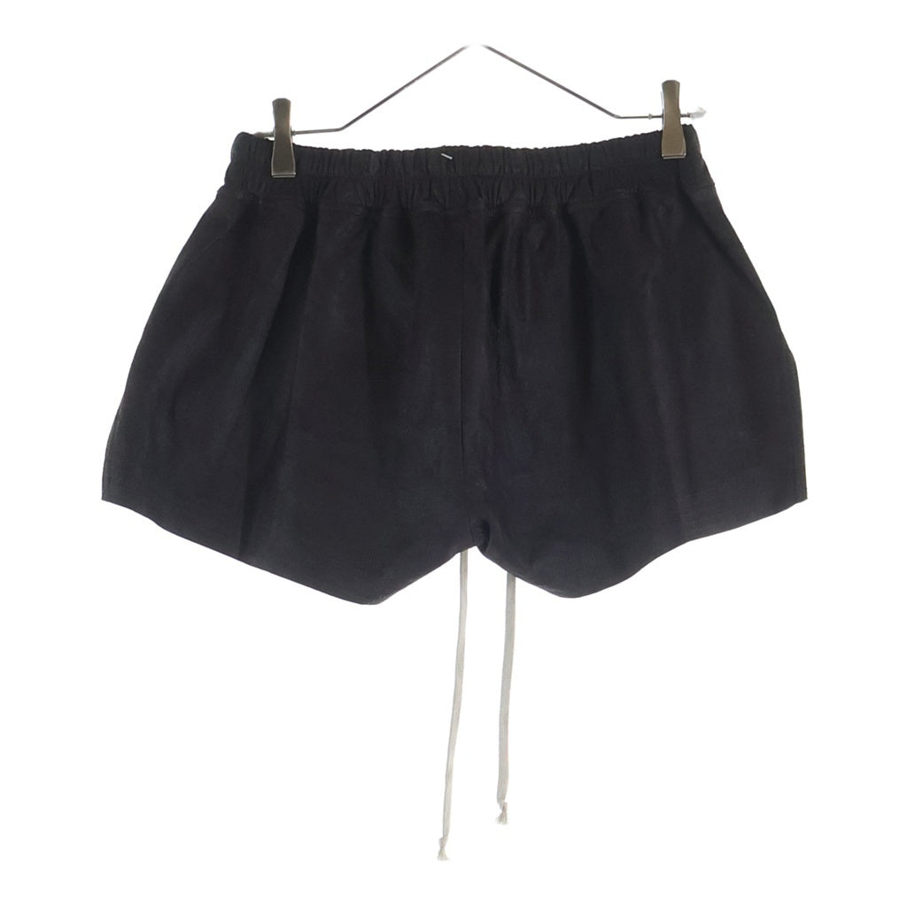 Rick Owens(リックオウエンス) 25SS Hollywood Fog Boxer Leather Shorts レザーハーフパンツ ショーツ レディース RP01E7316-LBA