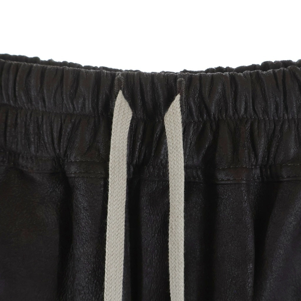 Rick Owens(リックオウエンス) 25SS Hollywood Fog Boxer Leather Shorts レザーハーフパンツ ショーツ レディース RP01E7316-LBA