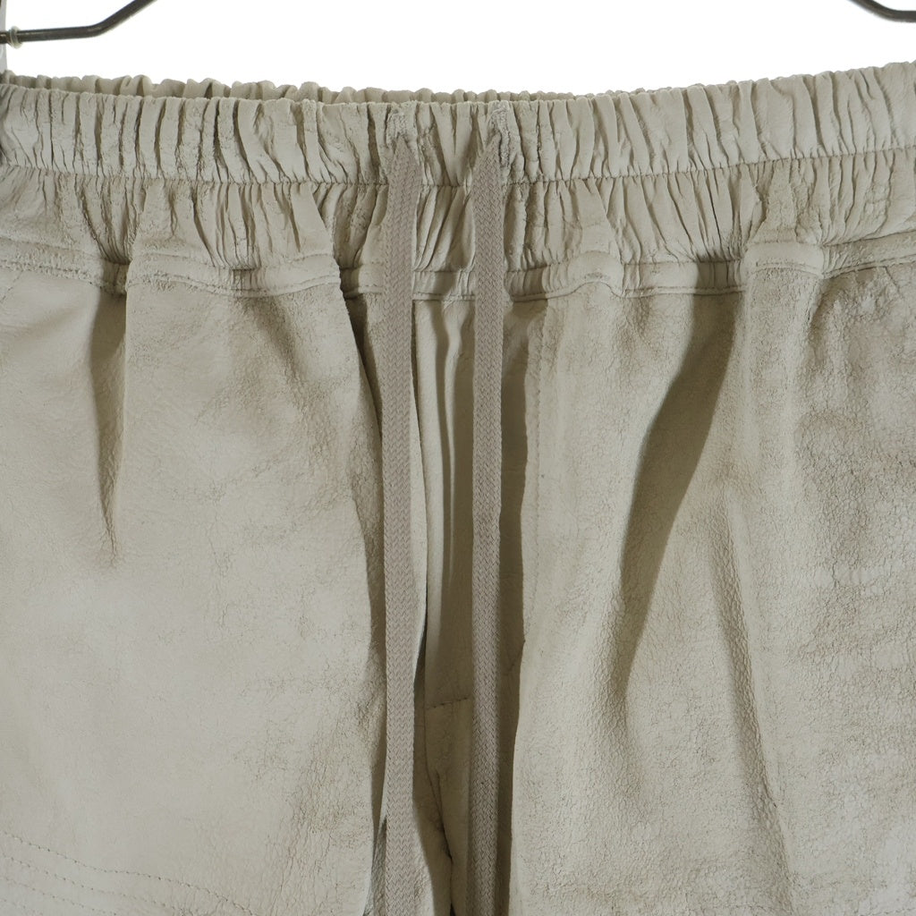 Rick Owens(リックオウエンス) 25SS Hollywood Fog Boxer Leather Shorts レザーハーフパンツ ショーツ レディース RP01E7316-LBA