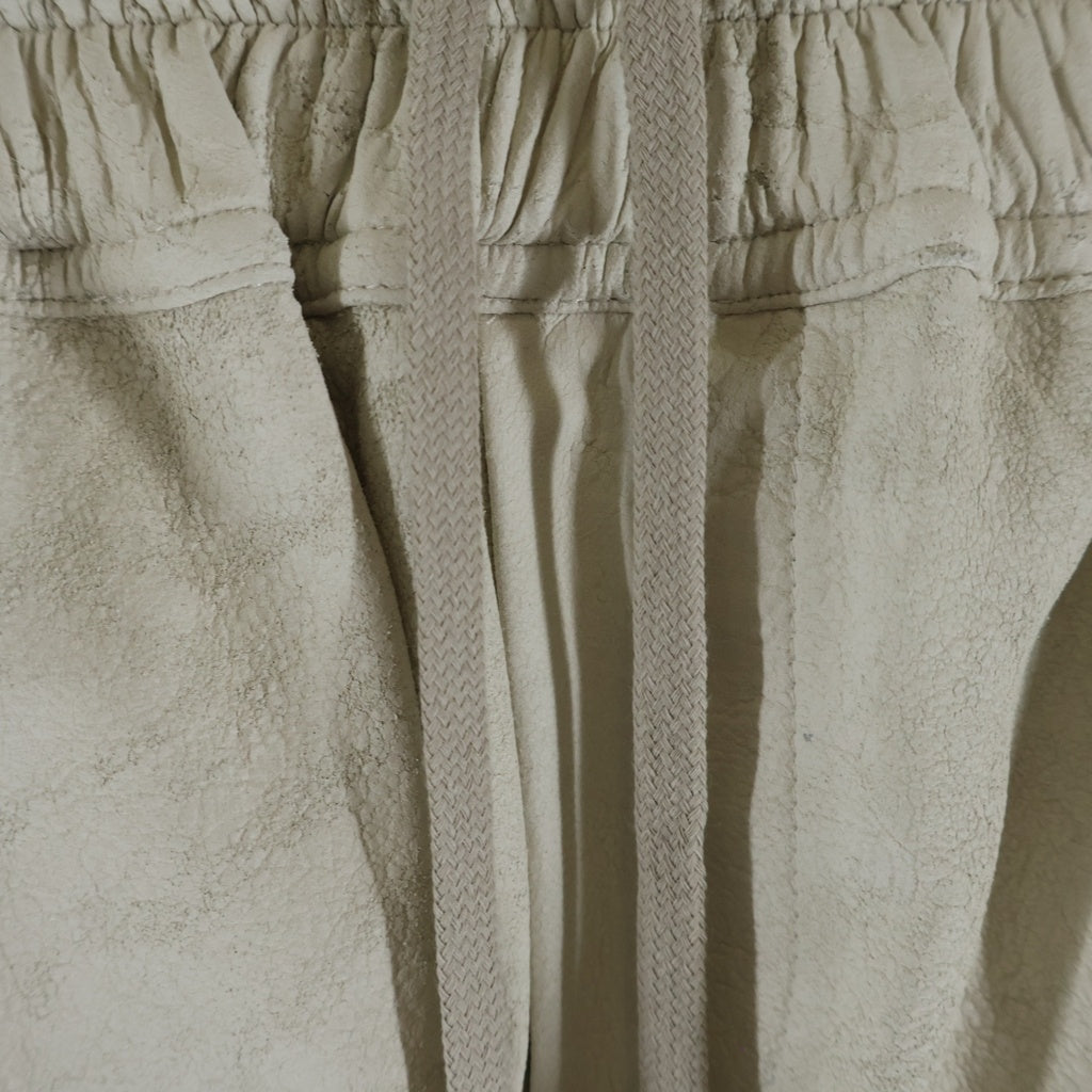 Rick Owens(リックオウエンス) 25SS Hollywood Fog Boxer Leather Shorts レザーハーフパンツ ショーツ レディース RP01E7316-LBA