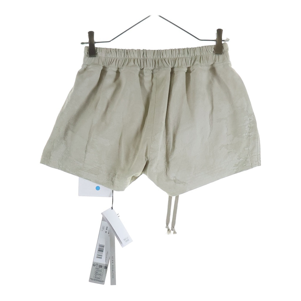 Rick Owens(リックオウエンス) 25SS Hollywood Fog Boxer Leather Shorts レザーハーフパンツ ショーツ レディース RP01E7316-LBA