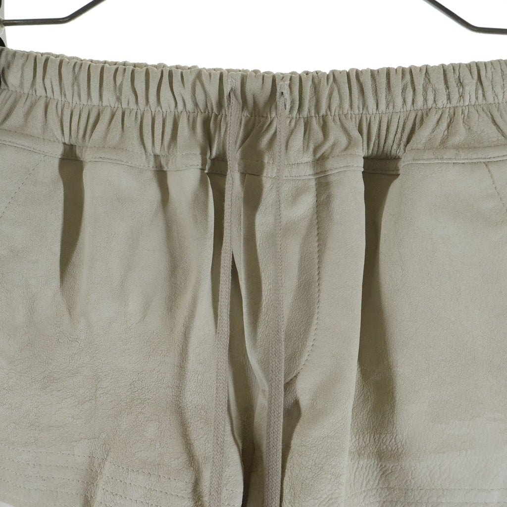 Rick Owens(リックオウエンス) 25SS Hollywood Fog Boxer Leather Shorts レザーハーフパンツ ショーツ レディース RP01E7316-LBA