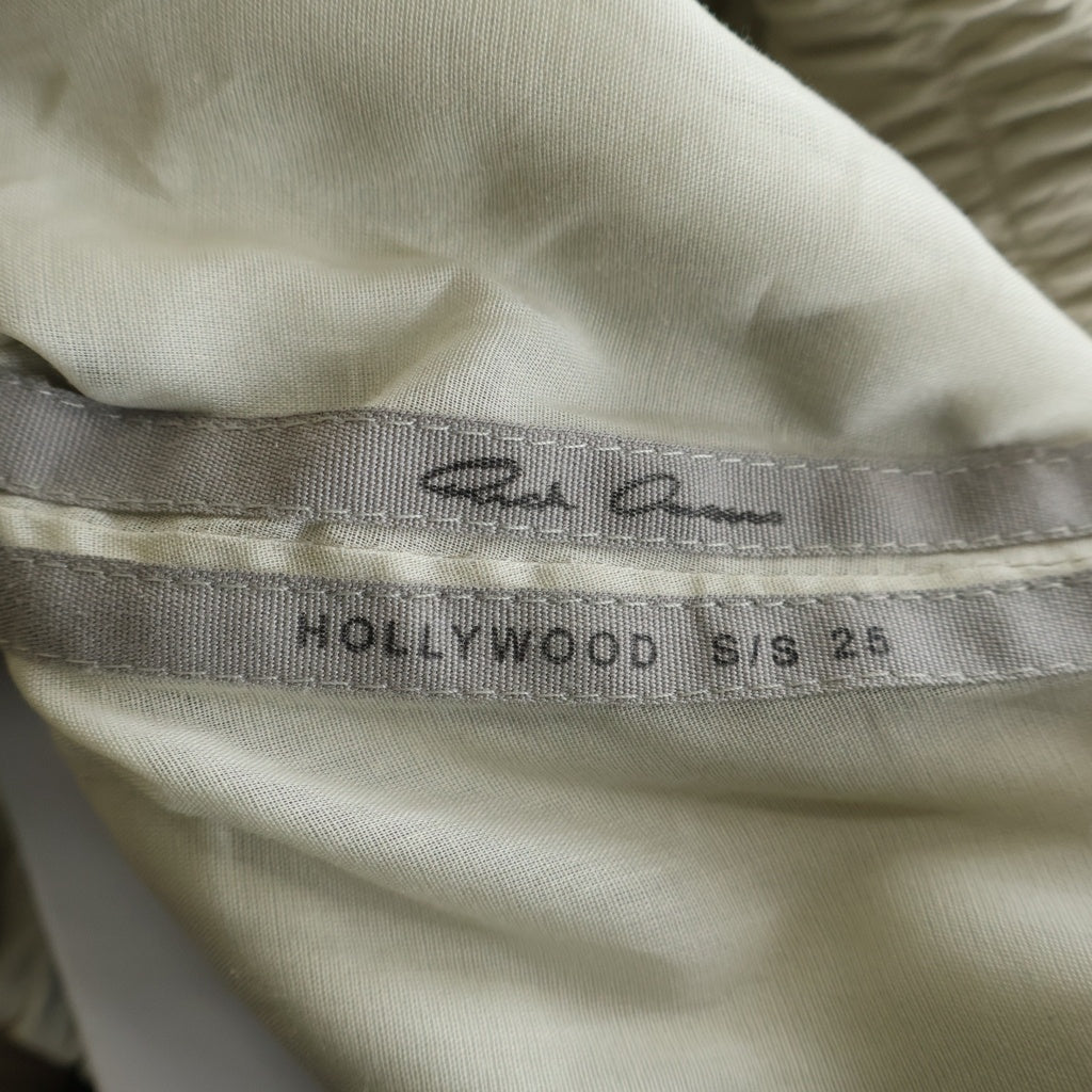 Rick Owens(リックオウエンス) 25SS Hollywood Fog Boxer Leather Shorts レザーハーフパンツ ショーツ アイボリー RP01E7316-LBA
