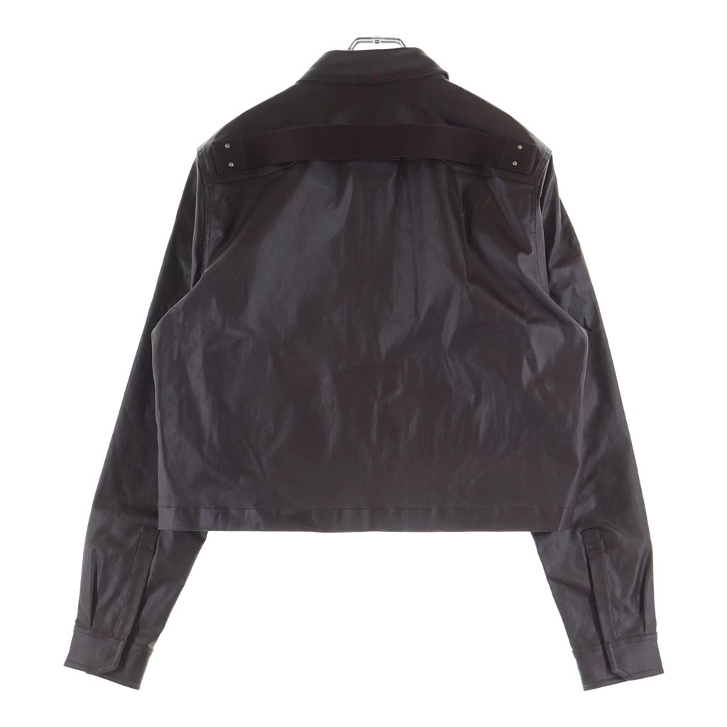 Rick Owens(リックオウエンス) 25SS Hollywood Tour Alice Shirts Jacket ハリウッドツアー アリスシャツ コーティングジャケット ブラウン RU01E5742-SCT
