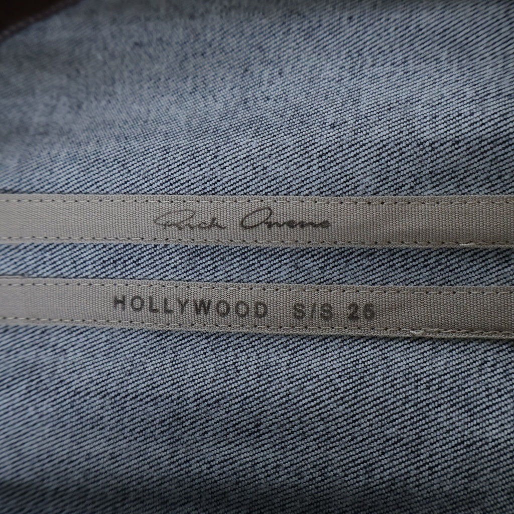 Rick Owens(リックオウエンス) 25SS Hollywood Tour Alice Shirts Jacket ハリウッドツアー アリスシャツ コーティングジャケット ブラウン RU01E5742-SCT