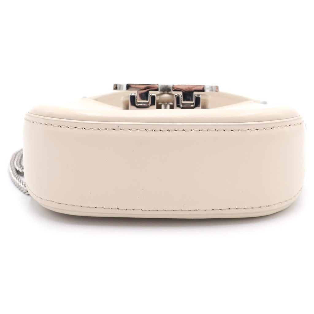 ALEXANDER WANG(アレキサンダーワン) Leather Mini Bag ラインストーン装飾 ミニショルダーバッグ ベージュ レディース