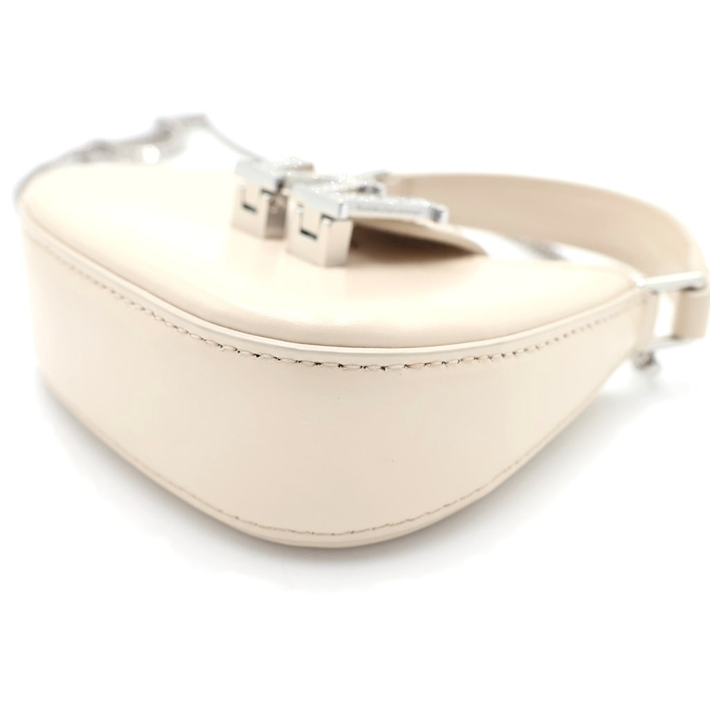 ALEXANDER WANG(アレキサンダーワン) Leather Mini Bag ラインストーン装飾 ミニショルダーバッグ ベージュ レディース