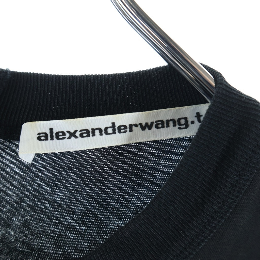 ALEXANDER WANG(アレキサンダーワン) ギャザーワンピース 半袖トップス ブラック レディース