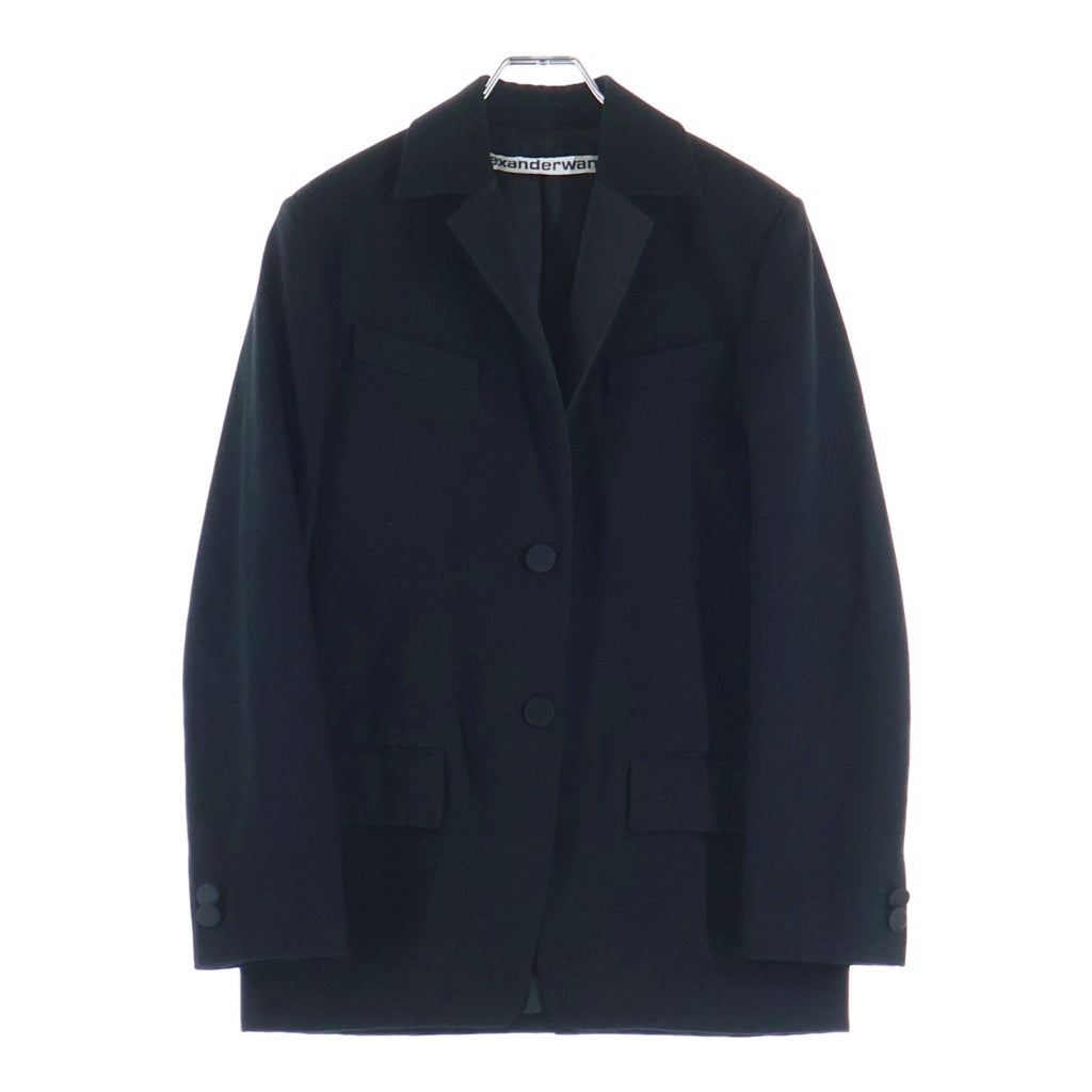 ALEXANDER WANG(アレキサンダーワン) シングルブレスト テーラドジャケット ブレザー CA00985 ブラック レディース