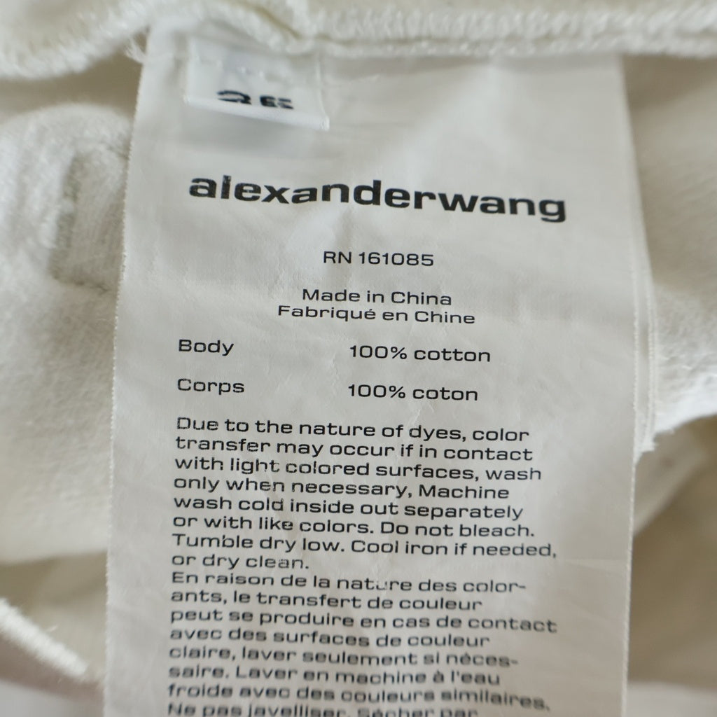 ALEXANDER WANG(アレキサンダーワン) Oversized Rounded Low Rise Jeans オーバーサイズ デニムカーゴパンツ アイボリー レディース 4DC2244305