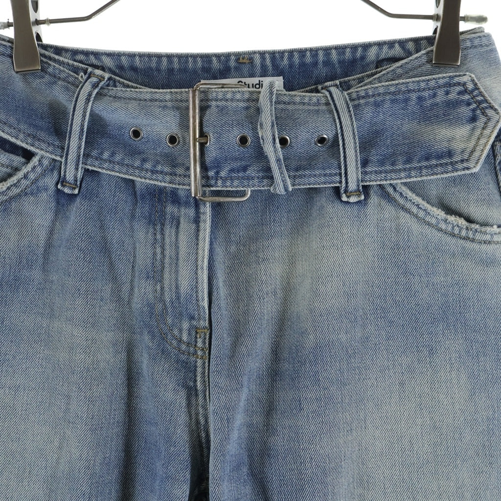 Acne Studios(アクネ ストゥディオズ) Belt Denim Pants ベルト デニムパンツ インディゴ レディース FN-WN-TROU001233