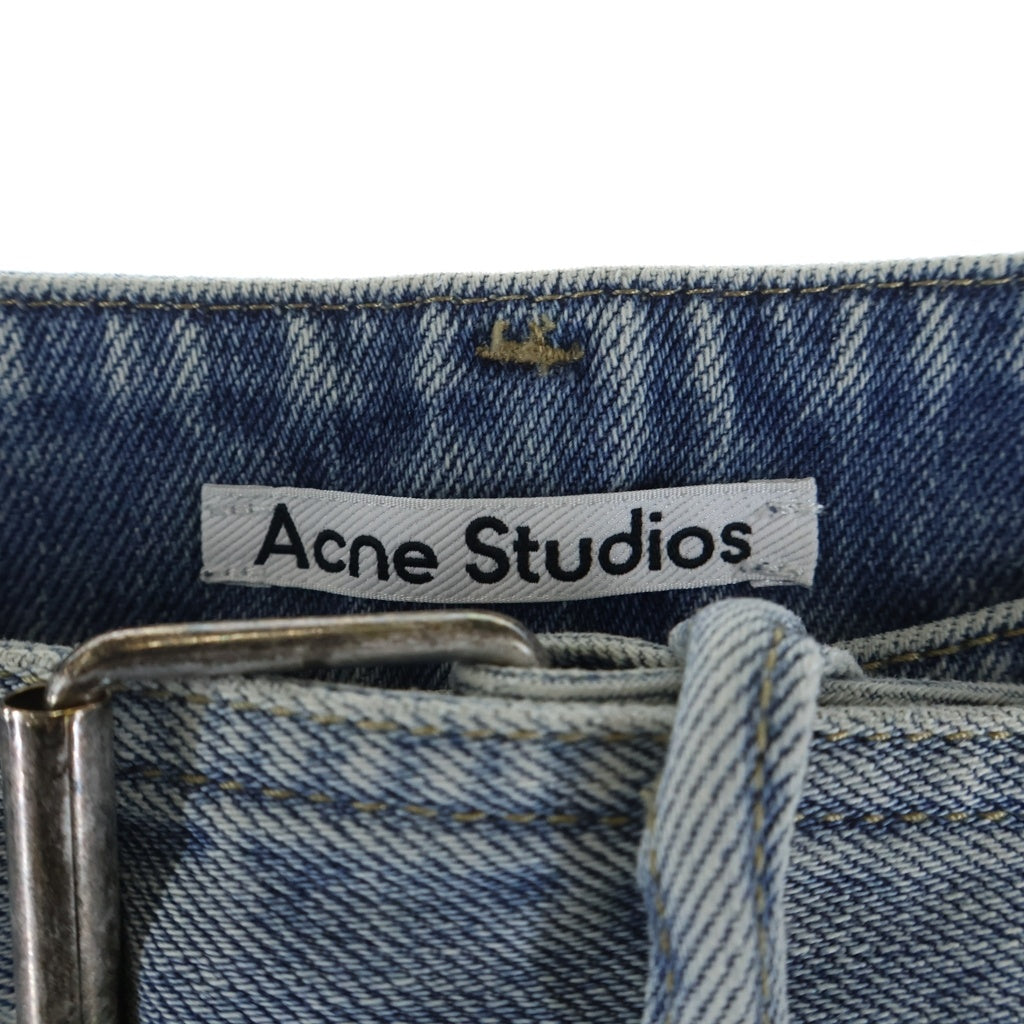 Acne Studios(アクネ ストゥディオズ) Belt Denim Pants ベルト デニムパンツ インディゴ レディース FN-WN-TROU001233