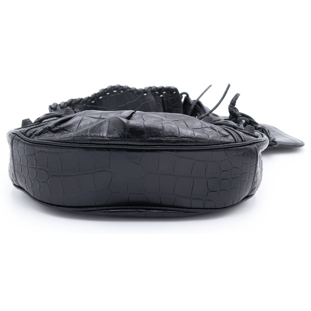 BALENCIAGA(バレンシアガ) Le Cagole XS ル カゴール 型押し レザーハンドバッグ ショルダーバッグ ブラック レディース 671309