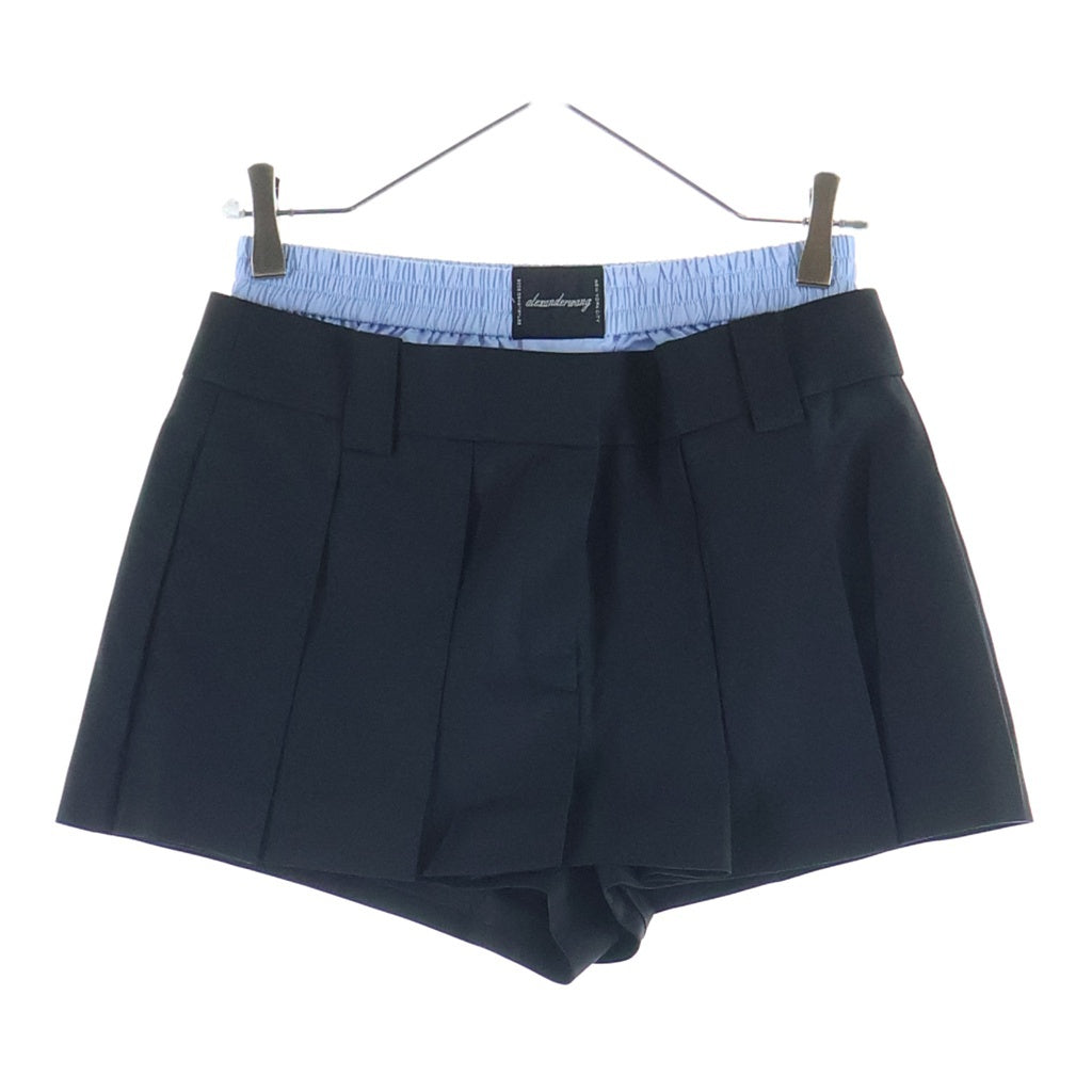 ALEXANDER WANG(アレキサンダーワン) Pre-Styled Pleated Skort With Boxer レイヤード プリーツショーツ ハーフパンツ ブラック レディース 1WC3244738