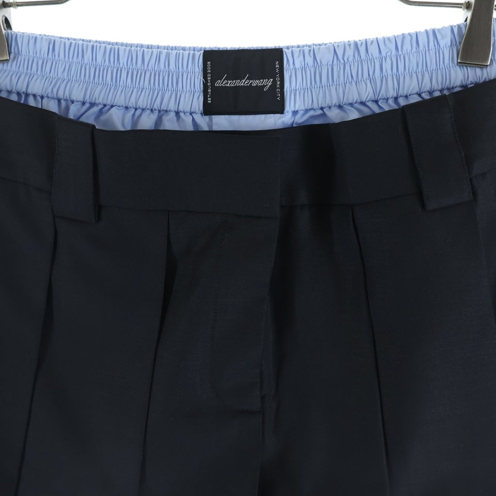 ALEXANDER WANG(アレキサンダーワン) Pre-Styled Pleated Skort With Boxer レイヤード プリーツショーツ ハーフパンツ ブラック レディース 1WC3244738