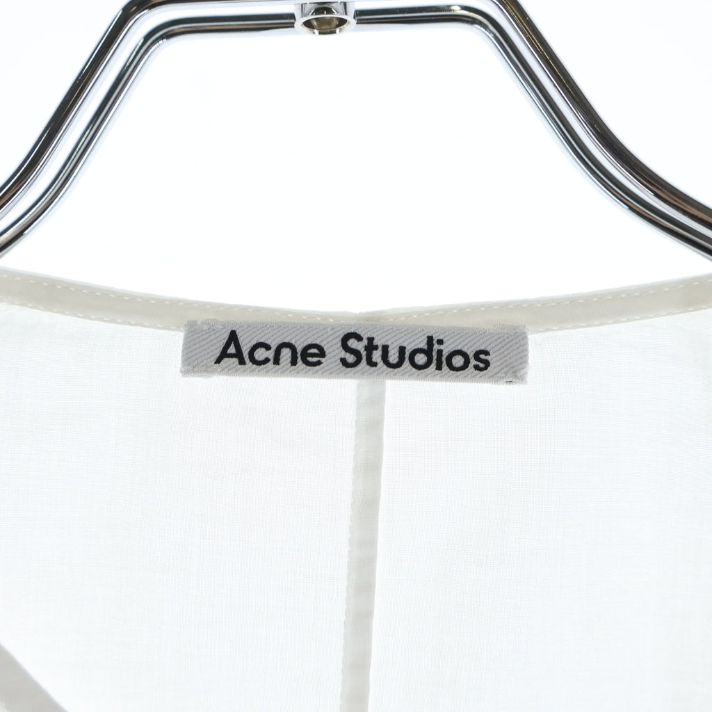 Acne Studios(アクネ ストゥディオズ) Asymmetric Blouse アシンメトリーブラウス 長袖シャツ ホワイト レディース FN-WN-BLOU000989