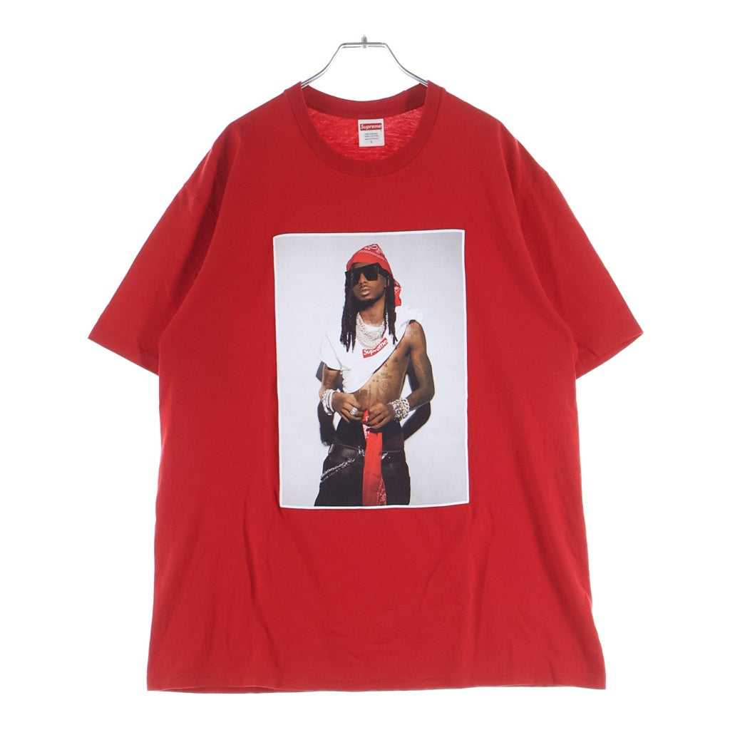 SUPREME(シュプリーム) 25AW Playboi Carti Tee プレイボーイカーティ プリント クルーネック半袖Tシャツ カットソー レッド