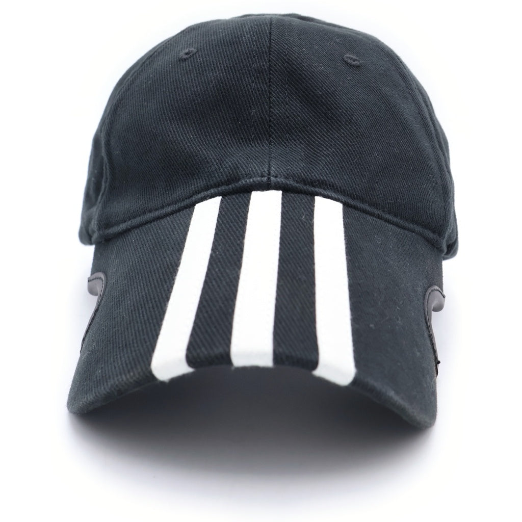 BALENCIAGA(バレンシアガ) ×adidas アディダス ロゴストライプベースボールキャップ 帽子 712160 410B2 ブラック