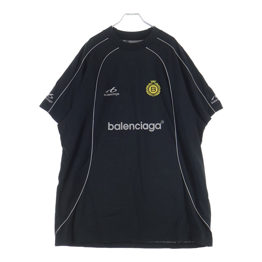 BALENCIAGA(バレンシアガ) SOCCER OVERSIZEDO T-SHIRT A003GLTUVZ51000 サッカー オーバーTシャツ 半袖カットソー ブラック