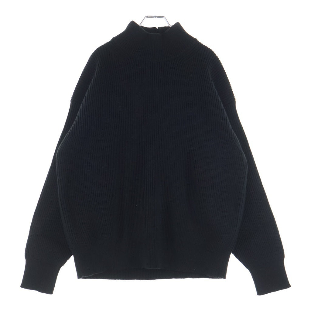 Stein(シュタイン) COTTON RIBBED KNIT HIGH NECK コットン リブド ニット ハイネック ブラック ST.852