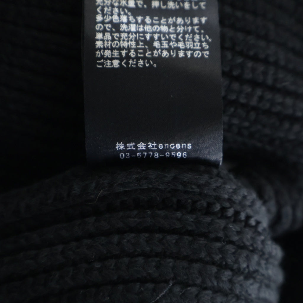 Stein(シュタイン) COTTON RIBBED KNIT HIGH NECK コットン リブド ニット ハイネック ブラック ST.852