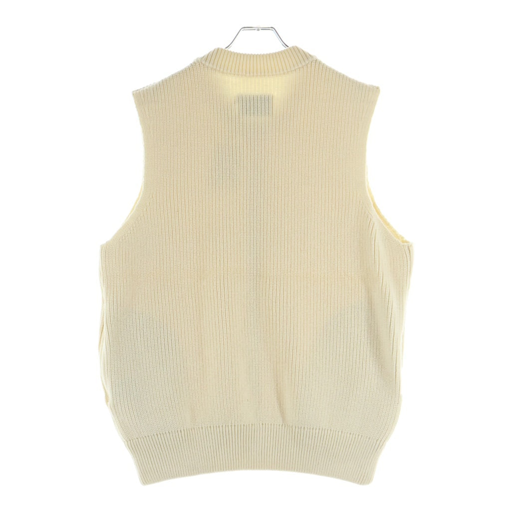Stein(シュタイン) OVERSIZED DRIVERS KNIT ZIP VEST オーバーサイズ ドライバーズ ニット ジップ ベスト ホワイト ST.844