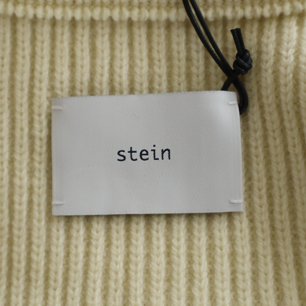 Stein(シュタイン) OVERSIZED DRIVERS KNIT ZIP VEST オーバーサイズ ドライバーズ ニット ジップ ベスト ホワイト ST.844