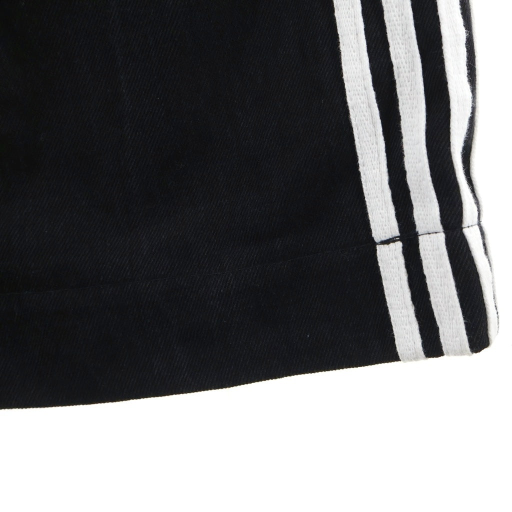 YORI SPORT(ヨリ スポーツ) 5STRIPE DENIM ダメージ加工 サイドストライプ デニム ブラック