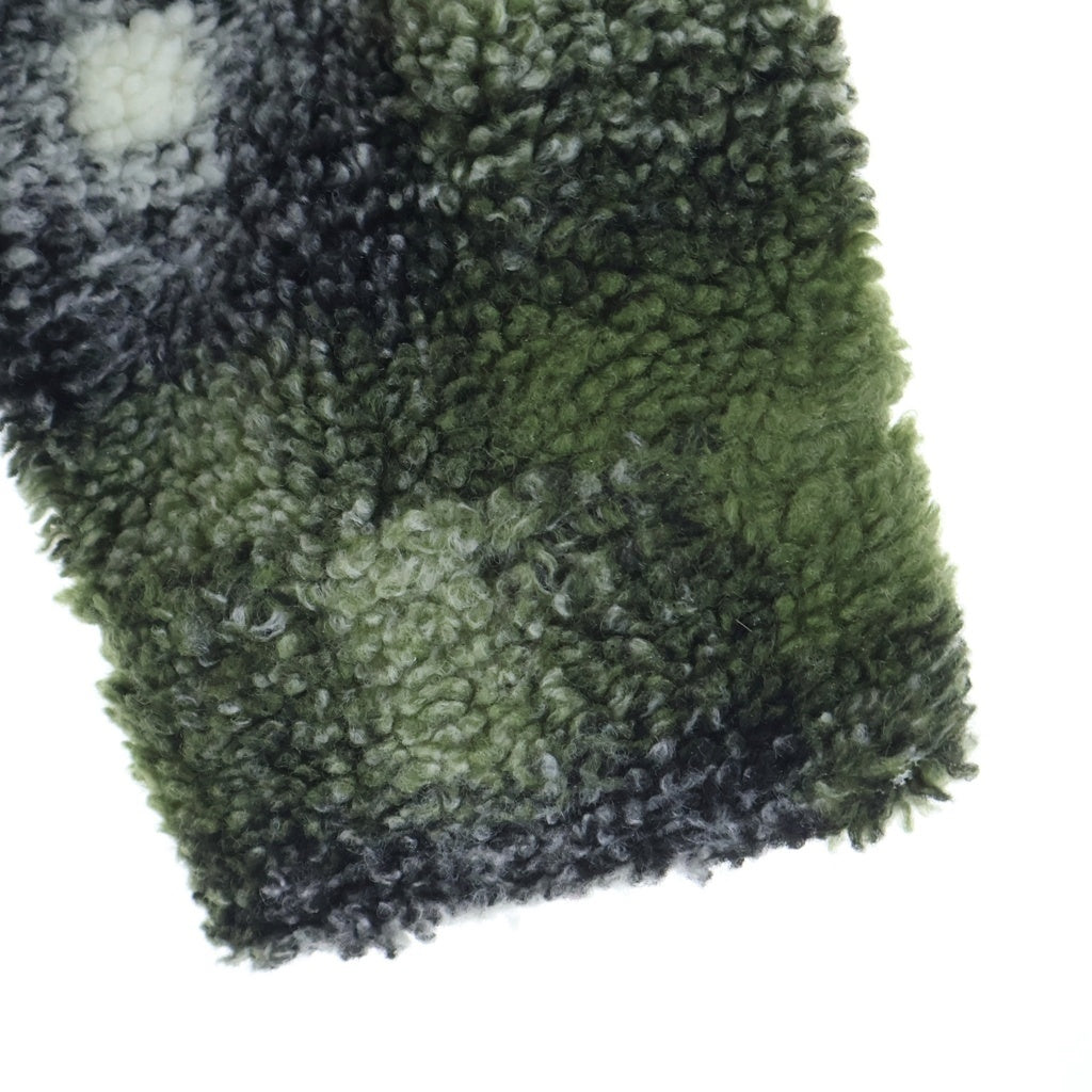 STUSSY(ステューシー) SHADOW PLAID SHERPA ZIP SHIRT OLIVE 1110224 シャドウ プレイド シェルパ ジップフリース シャツ ジャケット オリーブ