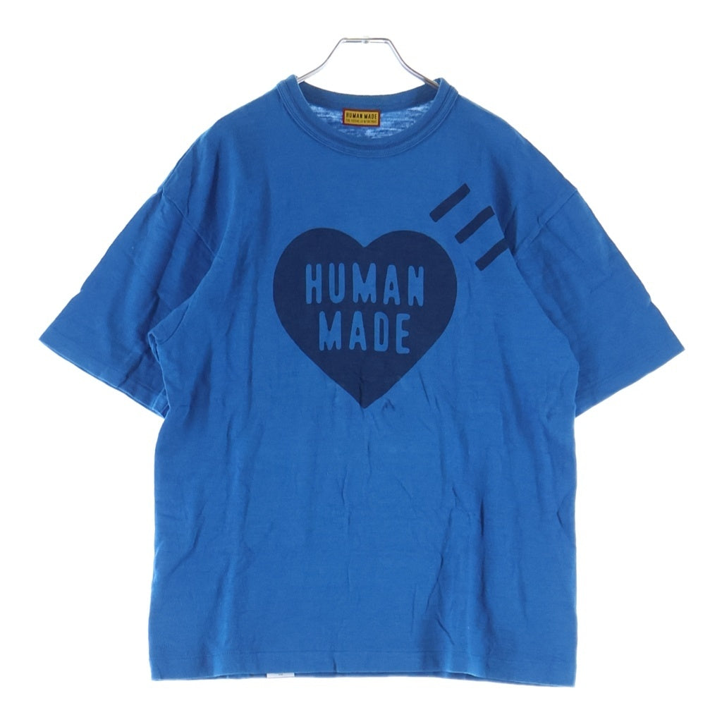 HUMAN MADE(ヒューマンメイド) ハートロゴプリント 半袖Tシャツ カットソー クルーネック ブルー