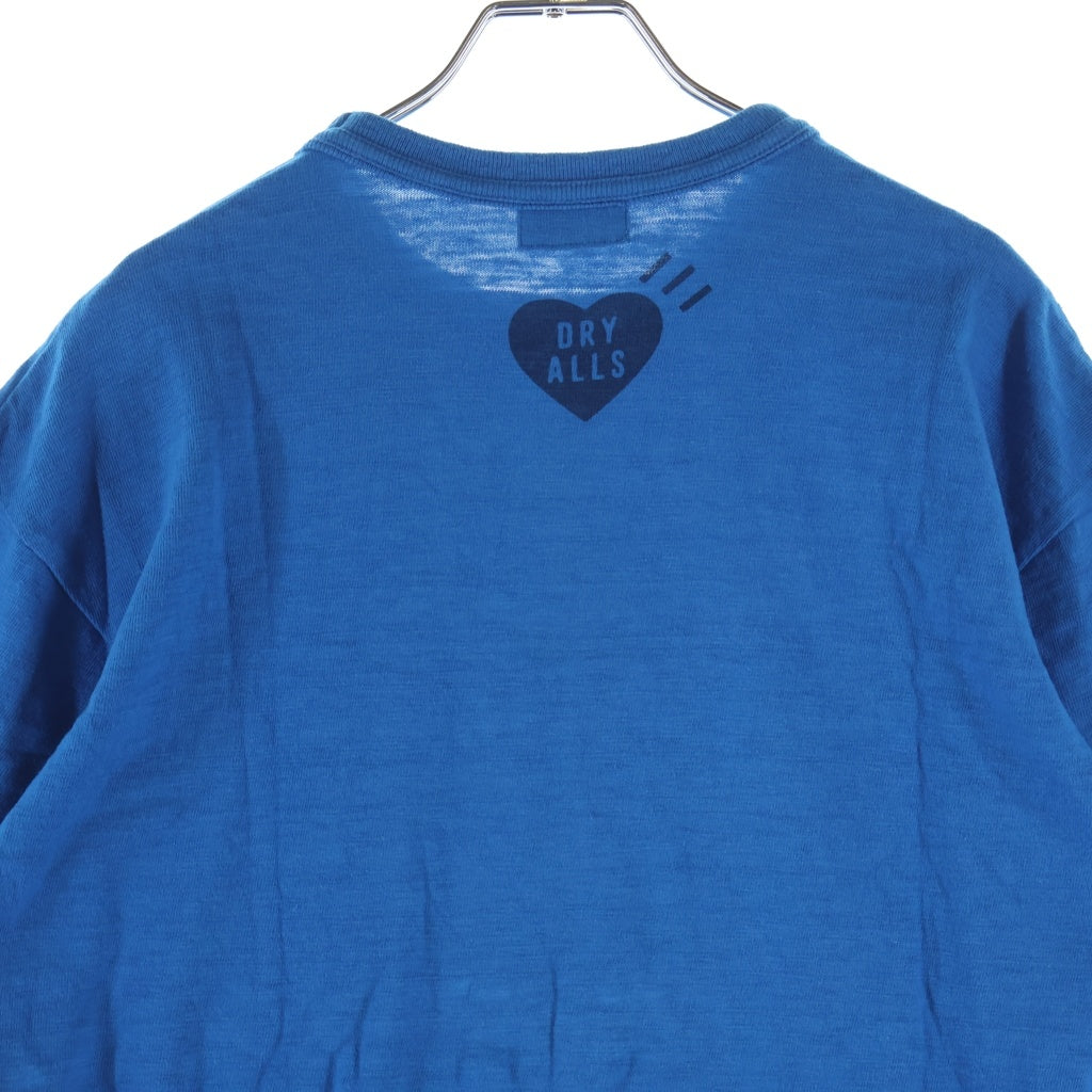 HUMAN MADE(ヒューマンメイド) ハートロゴプリント 半袖Tシャツ カットソー クルーネック ブルー