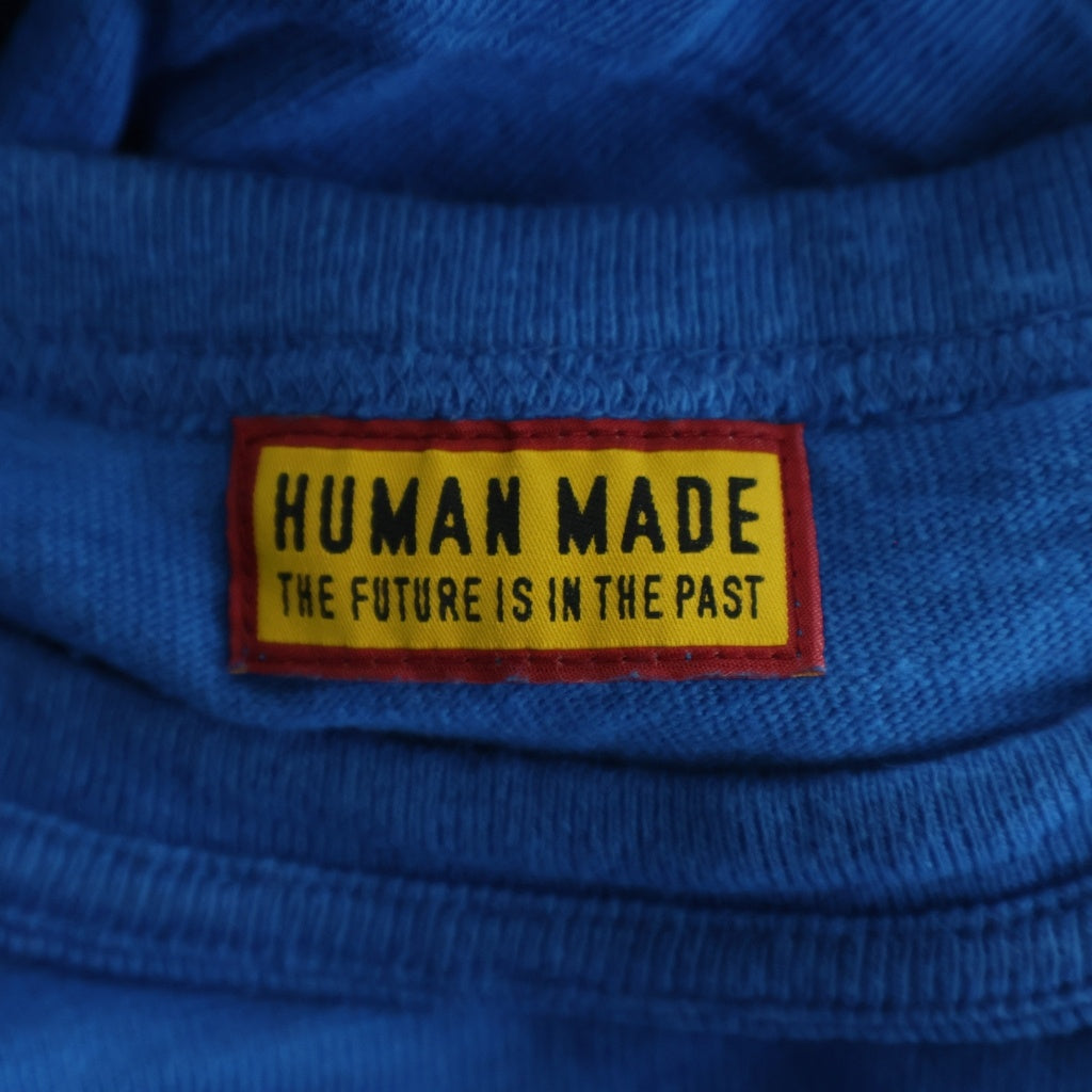 HUMAN MADE(ヒューマンメイド) ハートロゴプリント 半袖Tシャツ カットソー クルーネック ブルー