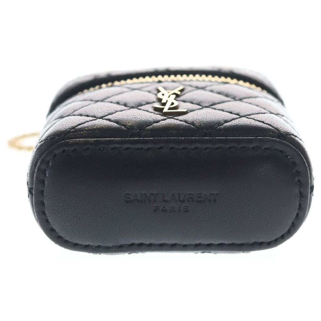 SAINT LAURENT PARIS(サンローランパリ) Micro Gabby Mini Handbag ギャビー ラムスキン キルティング レザーミニハンドバッグ ポーチ ブラック 823948 レディース