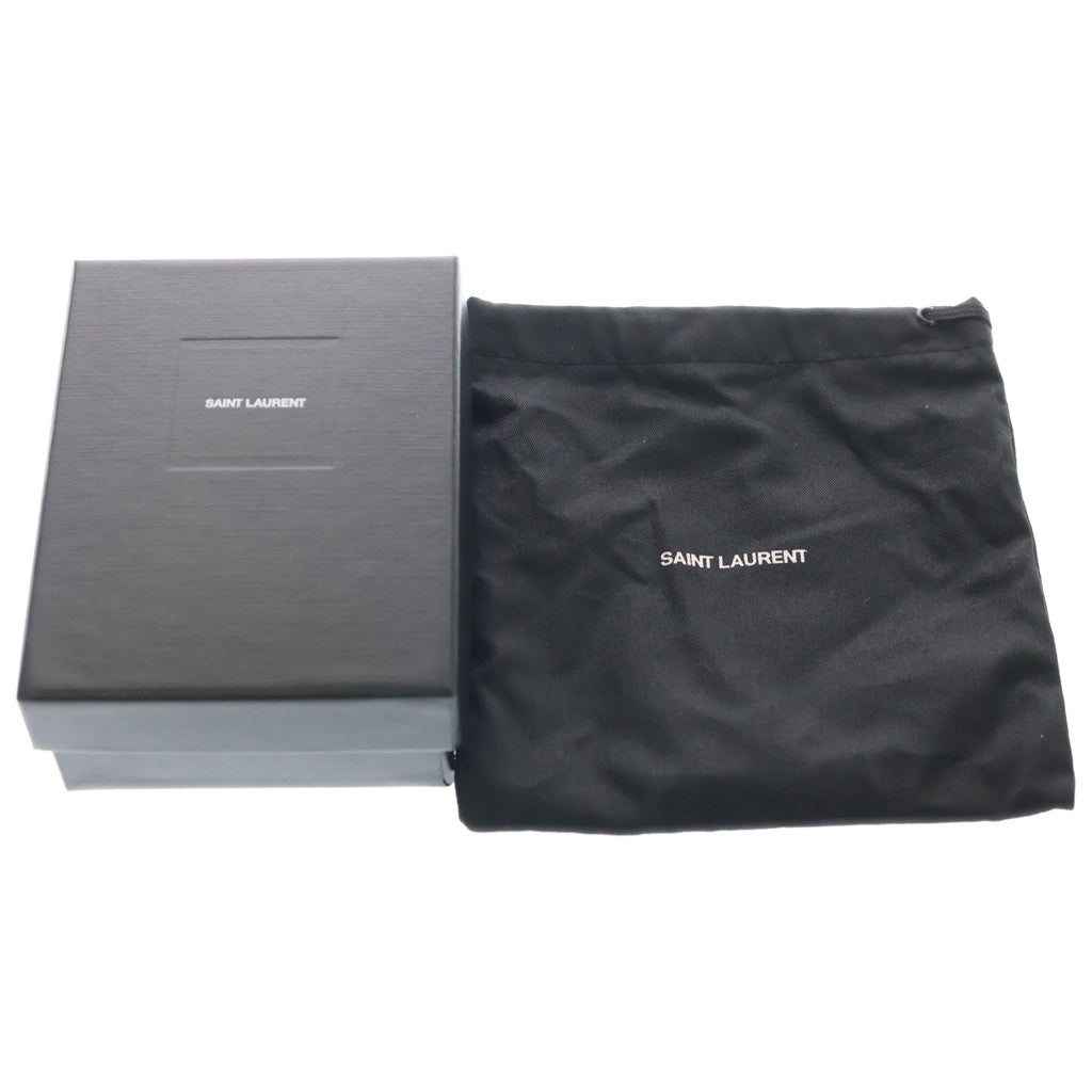 SAINT LAURENT PARIS(サンローランパリ) Micro Gabby Mini Handbag ギャビー ラムスキン キルティング レザーミニハンドバッグ ポーチ ブラック 823948 レディース