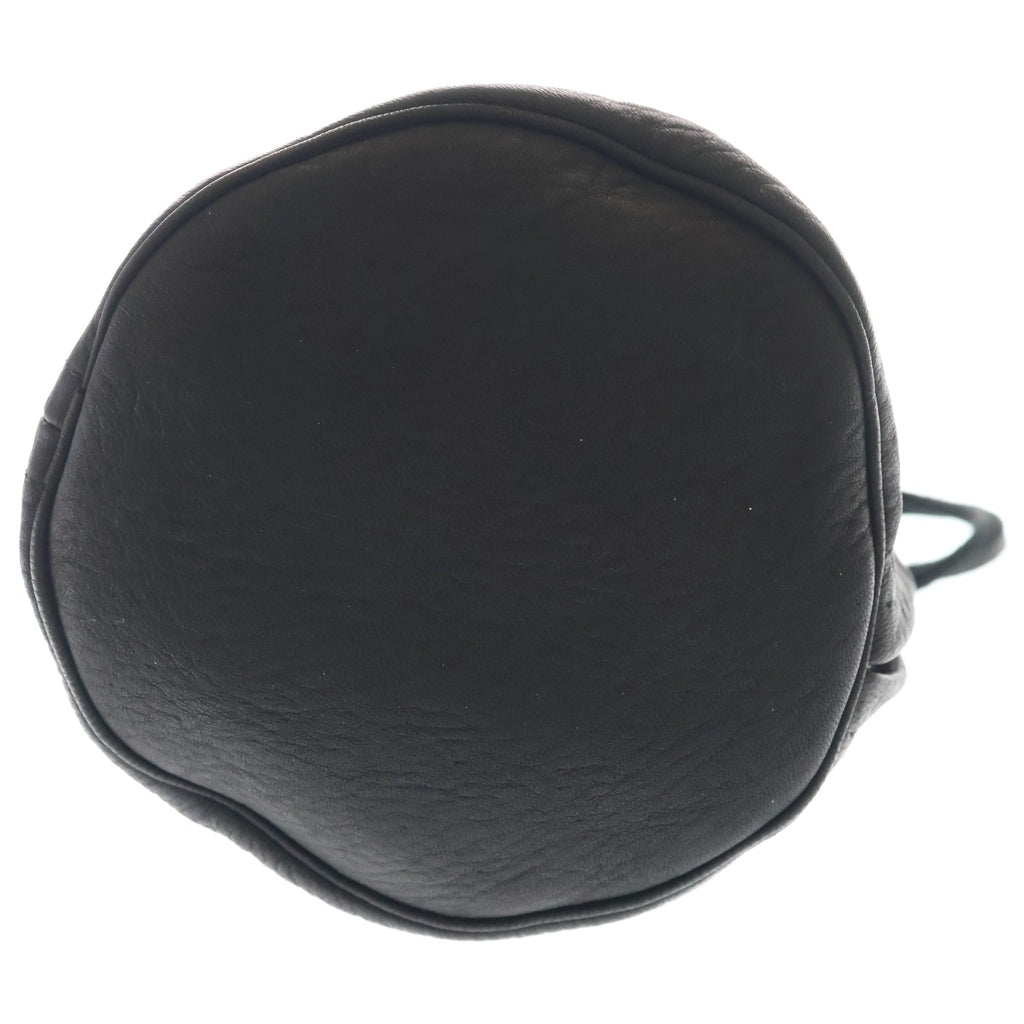 NO BRAND ノーブランド BIOTOP【ビオトープ】Kudu Zip Bag レザー巾着バッグ ブラック NO BRAND(ノーブランド) BIOTOP【ビオトープ】Kudu Zip Bag レザー巾着