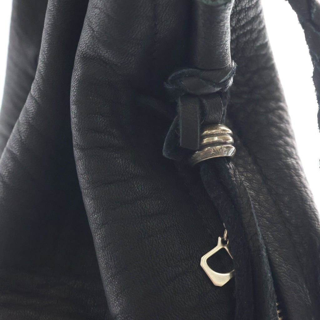 NO BRAND(ノーブランド) BIOTOP【ビオトープ】Kudu Zip Bag レザー巾着