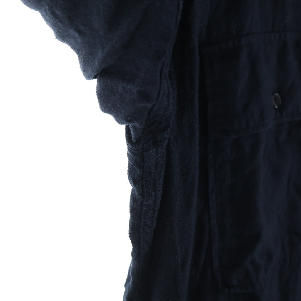 KAPTAIN SUNSHINE(キャプテンサンシャイン) 25SS Safari Shirt Jacket サファリ リネンシャツジャケット ネイビー KS25SJK20