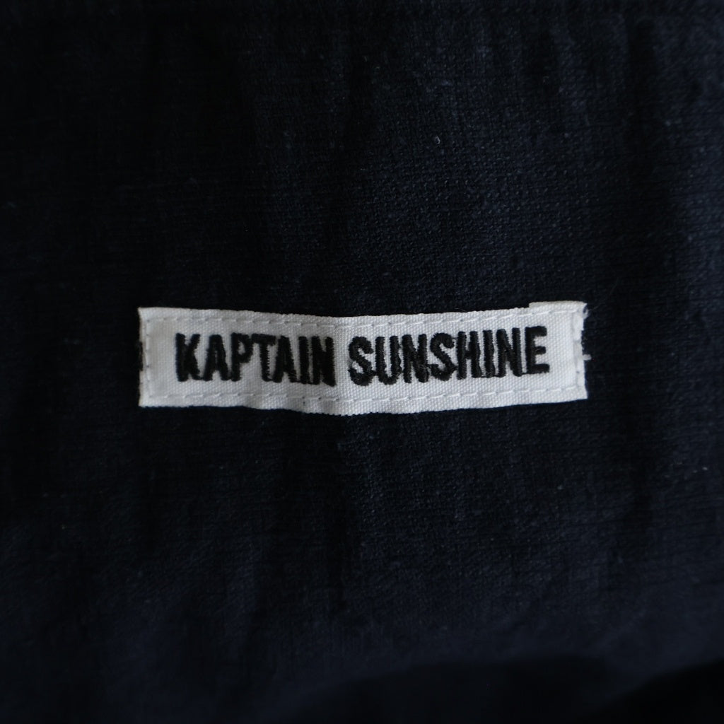 KAPTAIN SUNSHINE(キャプテンサンシャイン) 25SS Safari Shirt Jacket サファリ リネンシャツジャケット ネイビー KS25SJK20