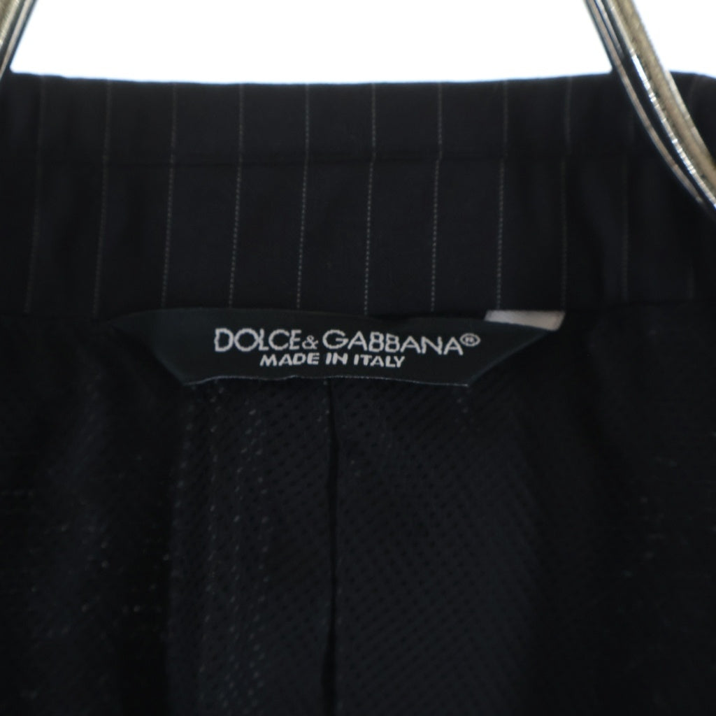 DOLCE & GABBANA(ドルチェアンドガッバーナ) MARTINI スリーピース セットアップスーツ スラックス テーラードジャケット ジレベスト ブラック GK0UMT